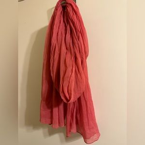 Talbots Gauze Pink Lightweight Scarf/Wrap